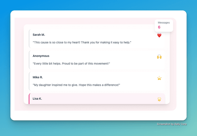 Donor testimonials and feedback
